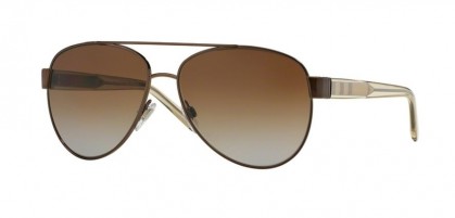 Burberry 0BE3084 1212T5 Brushed Brown - Brown Gradient Polarized