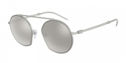 Emporio Armani 0EA2078 30456G Matte Silver - Light Grey Mirror Silver 80