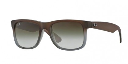 Ray-Ban 0RB4165 JUSTIN 854/7Z Rubber Brown on Grey - Green Gradient