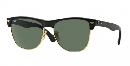 Ray-Ban 0RB4175 CLUBMASTER OVERSIZED 877 Demy Shiny Black Arista - Crystal Green