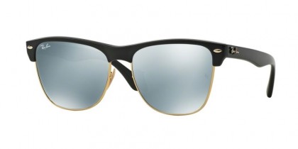 Ray-Ban 0RB4175 CLUBMASTER OVERSIZED 877/30 Demi Shiny Black - Light Green Mirror Silver