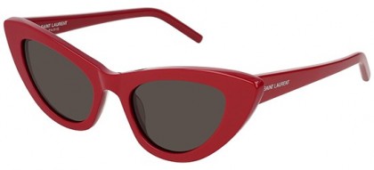 Saint Laurent SL 213 LILY-004 Red Red - Shiny Grey