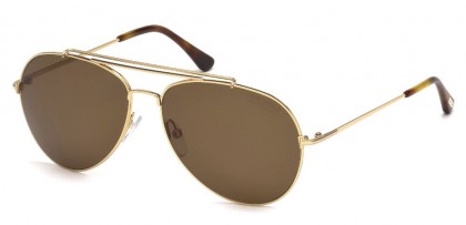 Tom Ford FT0497 INDIANA 28H Gold - Brown Gold Polarized