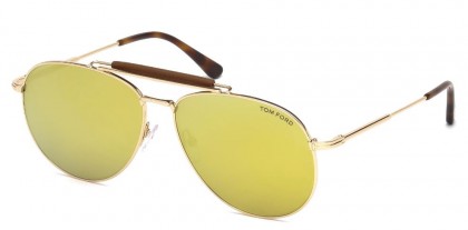 Tom Ford FT0536 SEAN 28G Rose Gold - Yellow Gold Mirror