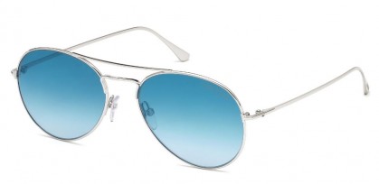 Tom Ford FT0551 ACE-02 18X Silver - Blue Shaded