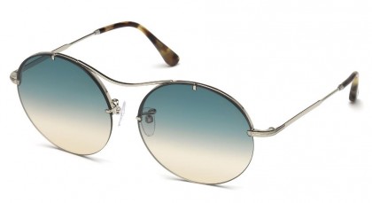 Tom Ford FT0565 VERONIQUE-02 18P Shiny Silver - Blue Green Shaded