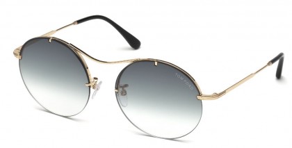 Tom Ford FT0565 VERONIQUE-02 28B Shiny Rose Gold - Grey Shaded