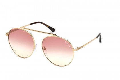 Tom Ford FT0571 SIMONE-02 28Z Shiny Rose Gold - Pink Shaded