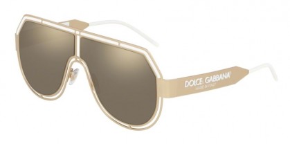 Dolce & Gabbana 0DG2231 13315A Matte Pale Gold - Light Brown Mirror Gold