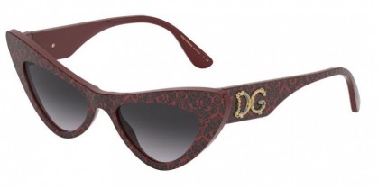 Dolce & Gabbana 0DG4368 32348G Damasco Black On Bordeaux - Grey Gradient