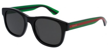 Gucci GG0003S-006 Black Green - Shiny Grey