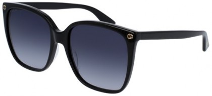 Gucci GG0024S-001 Black Black - Shiny Grey