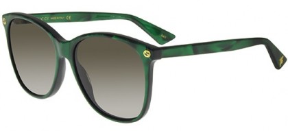 Gucci GG0024S-004 Green Green - Shiny Brown
