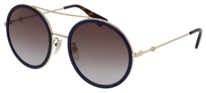 Gucci GG0061S-005 Gold Gold - Blue Brown