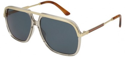 Gucci GG0200S-004 Brown Gold - Gold Blue