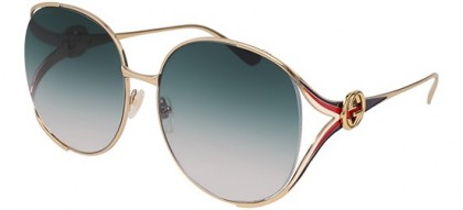 Gucci GG0225S-004 Gold Gold - Yellow Grey