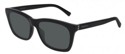 Gucci GG0449S-002 Black Shiny Ruthenium - Grey