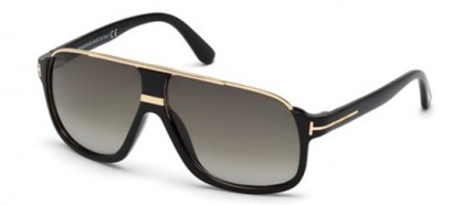 Tom Ford FT0335 01P Matte Black Silver - Grey Blue Shaded